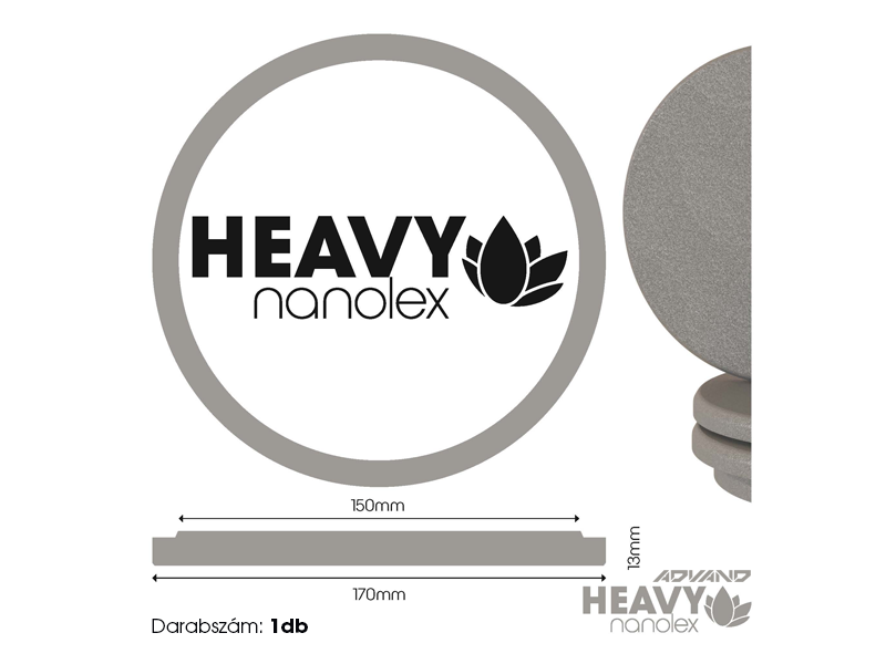 NANOLEX NX PPAD40 1db Polishing Pad 170x13x150, Heavy Grey 1db